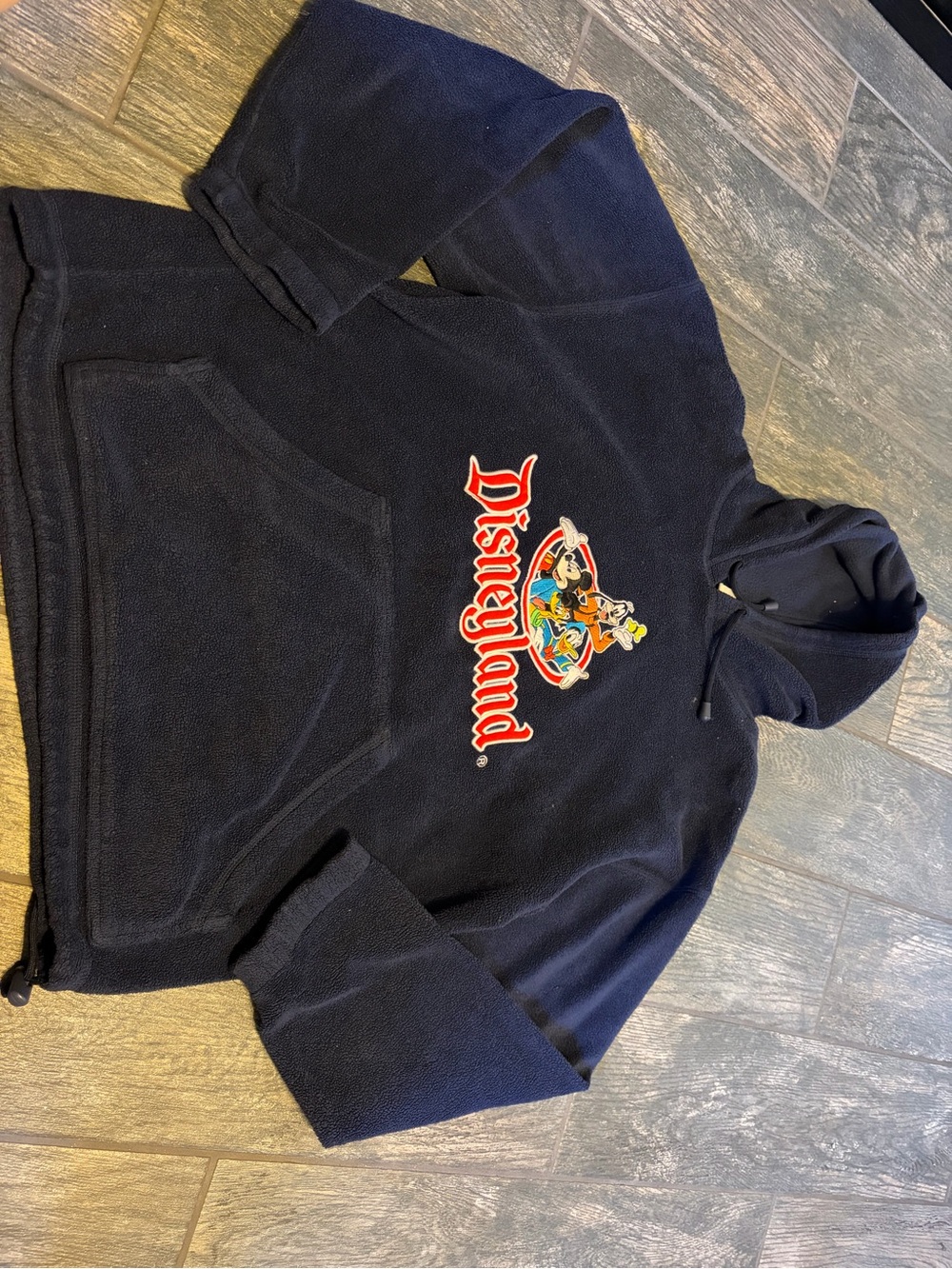 Disneyland Navy Turtleneck Hoodie - Classic Logo